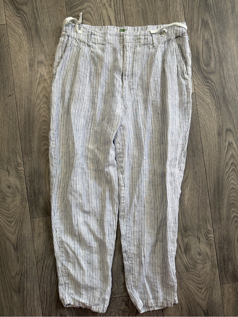Anthropologie Striped Linen Blend Pants Size 29